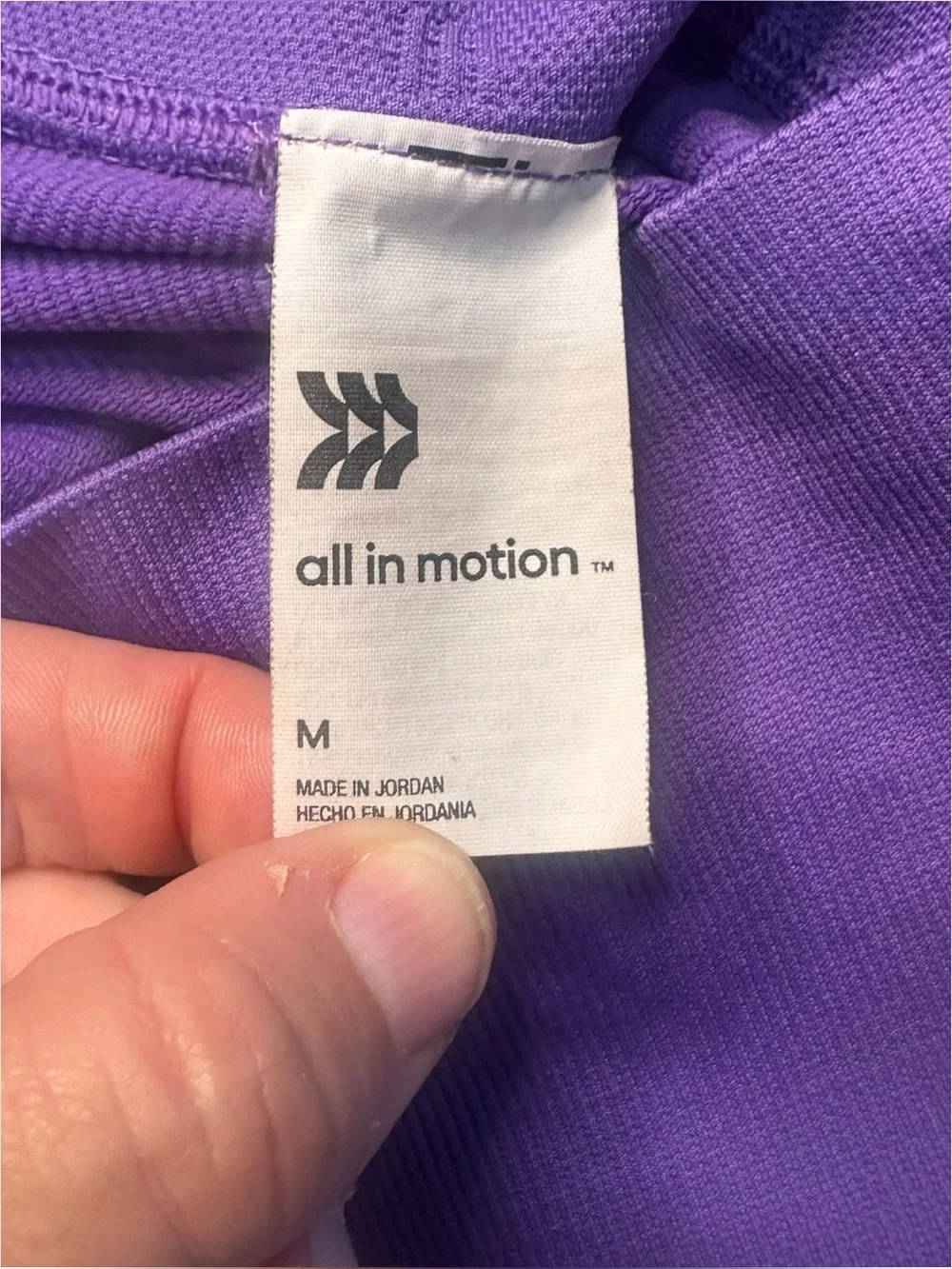 All in Motion Women’s M Purple Seamless High Rise Biker Shorts Yoga Workout
